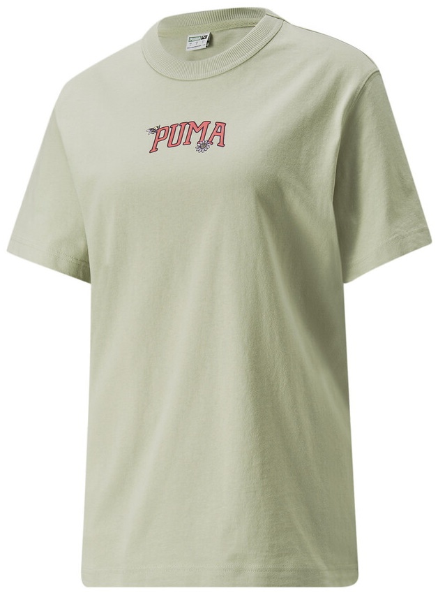 Женская футболка Puma Downtown Relaxed Graphic Tee Spring Moss S