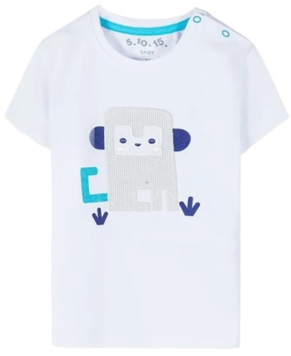 Tricou pentru copii 5.10.15 5I4201 White 68cm