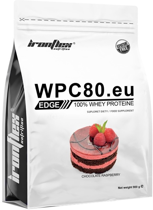 Proteină IronFlex WPC80 EDGE Chocolate Raspberry 900g