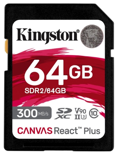 Карта памяти Kingston Canvas React Plus 64Gb (SDR2/64GB)