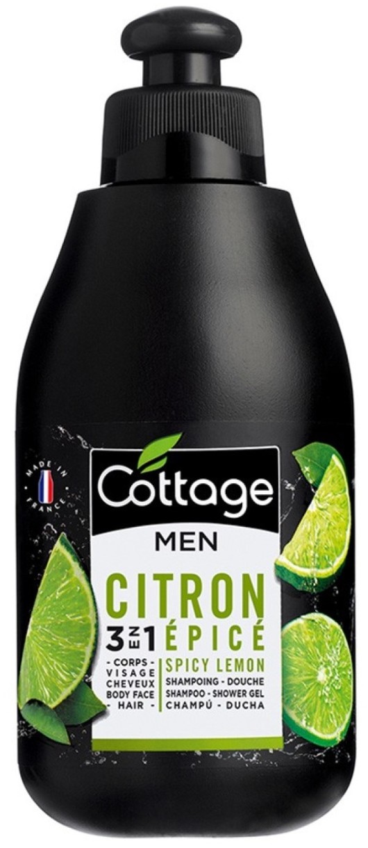 Șampon pentru păr Cottage Shampoo-Shower Gel 3in1 Spicy Lemon 250ml