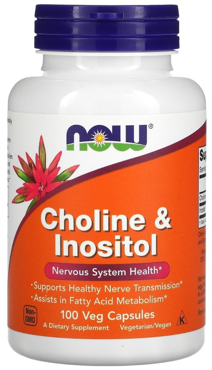 Supliment alimentar NOW Choline & Inositol 100cap