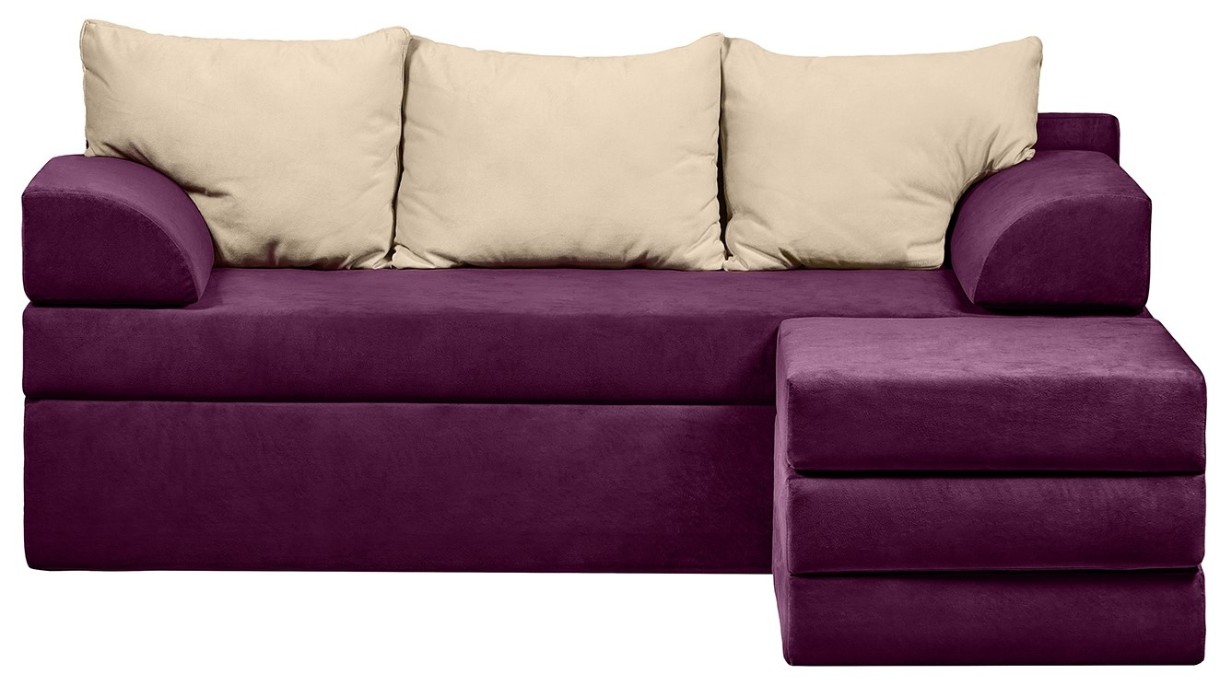 Canapea de colț Edka Sirius 230x90x45 M10 Violet Inchis