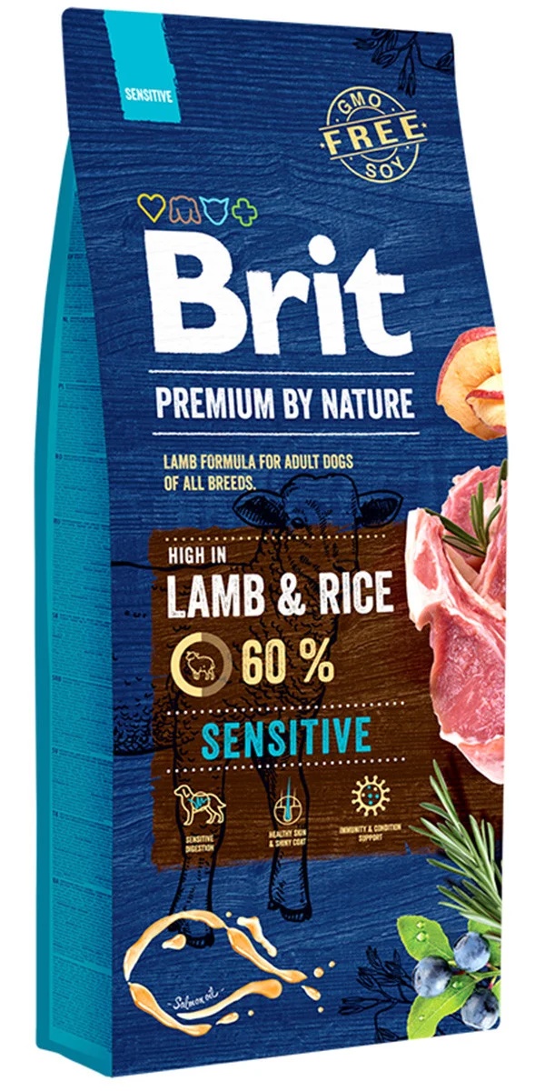 Сухой корм для собак Brit Premium By Nature Lamb & Rice 8kg