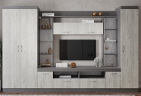Living ML-Mobila ML-2 Premiera 15/3100 Antracit/Stejar Craft Alb