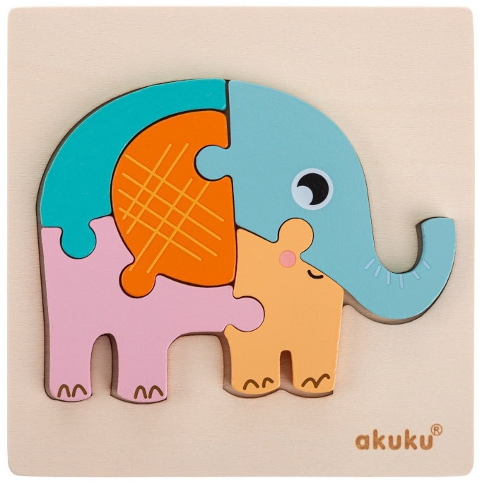 Деревянные пазлы Akuku A0600 Elephant