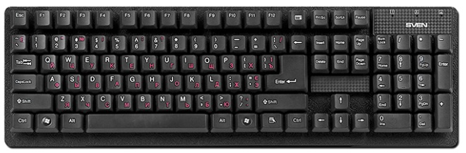 Клавиатура Sven Standard 301 Black (USB+PS/2)