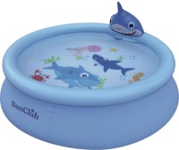 Детский бассейн с фонтаном SunClub Shark 3D Spray (17822)