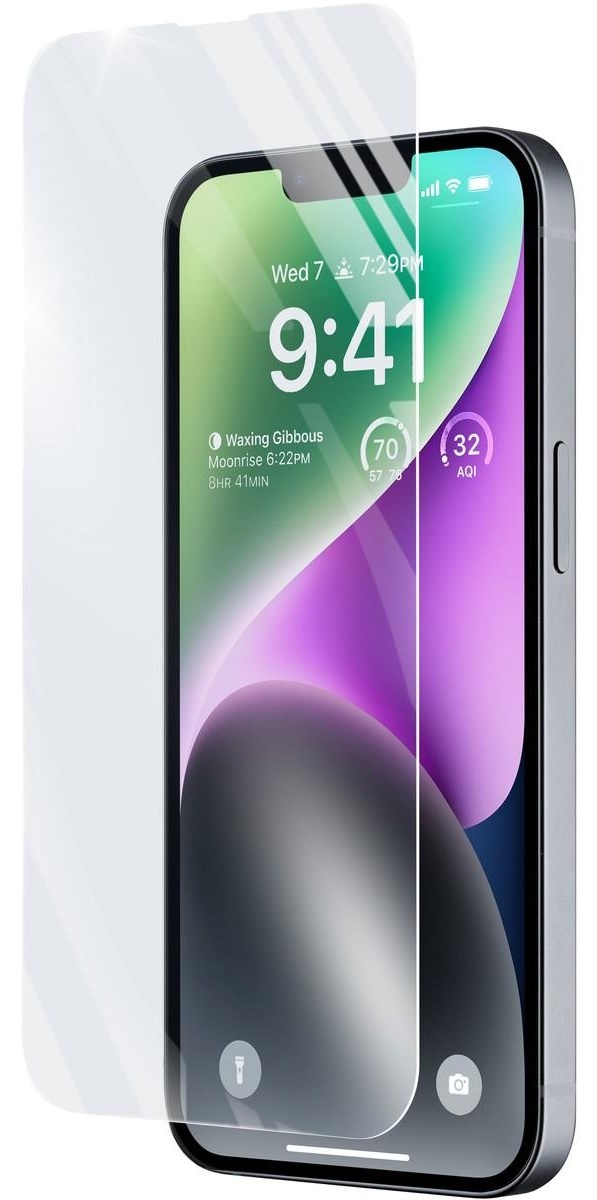 Защитное стекло для смартфона CellularLine Tempered Glass Antishock for Apple iPhone 14/14 Pro Transparent