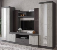 Living ML-Mobila ML-6 Var 2 Palermo 4/2900 Stejar Craft Alb/Antracit