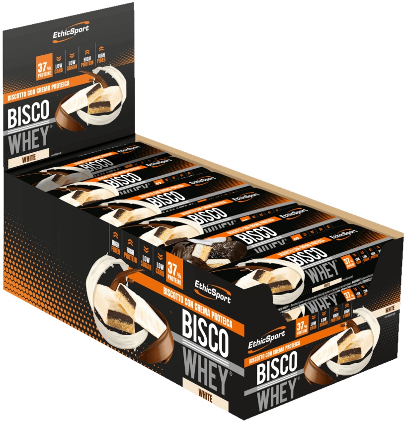 Батончики протеиновые EthicSport Bisco Whey 18pcs White