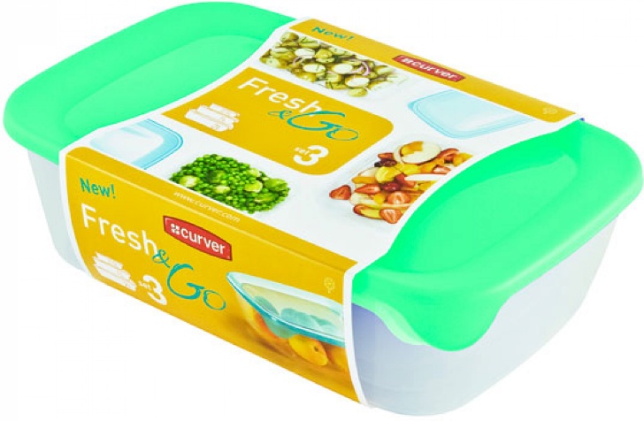 Set containere alimentare Curver Fresh&Go (242884) 3pcs