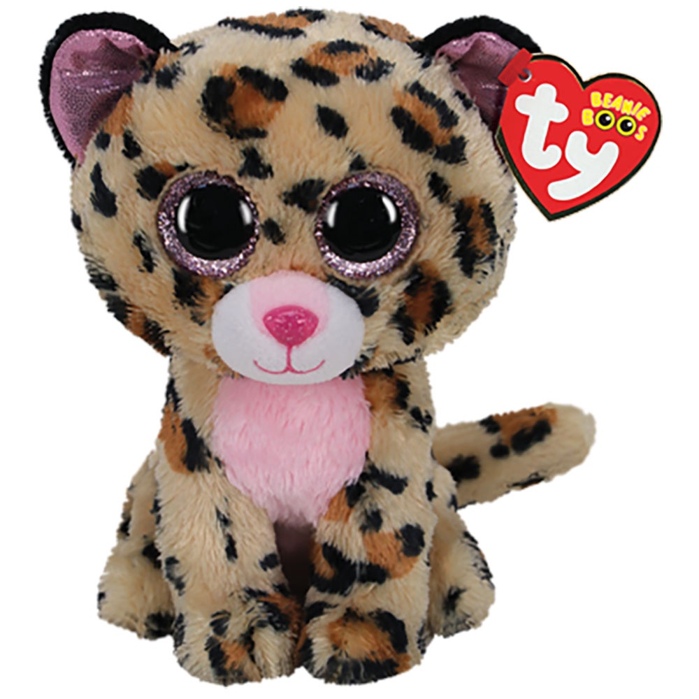 Jucărie de pluș Ty Livvie Brown/Pink Leopard (TY36367)