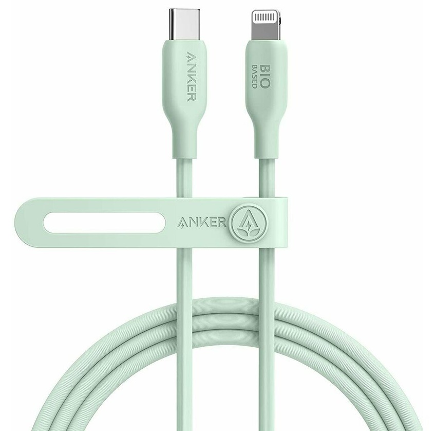 Cablu USB Anker Type-C to Lightning Bio-based Green 1.8m (A80A2G61)