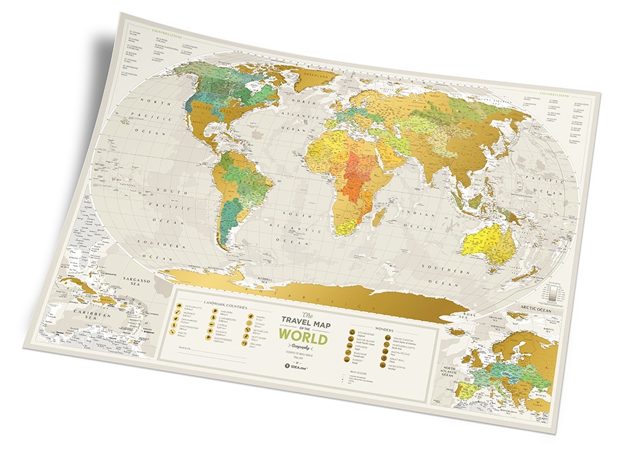 Карта мира 1DEA.me Travel Map Geography World (13029)