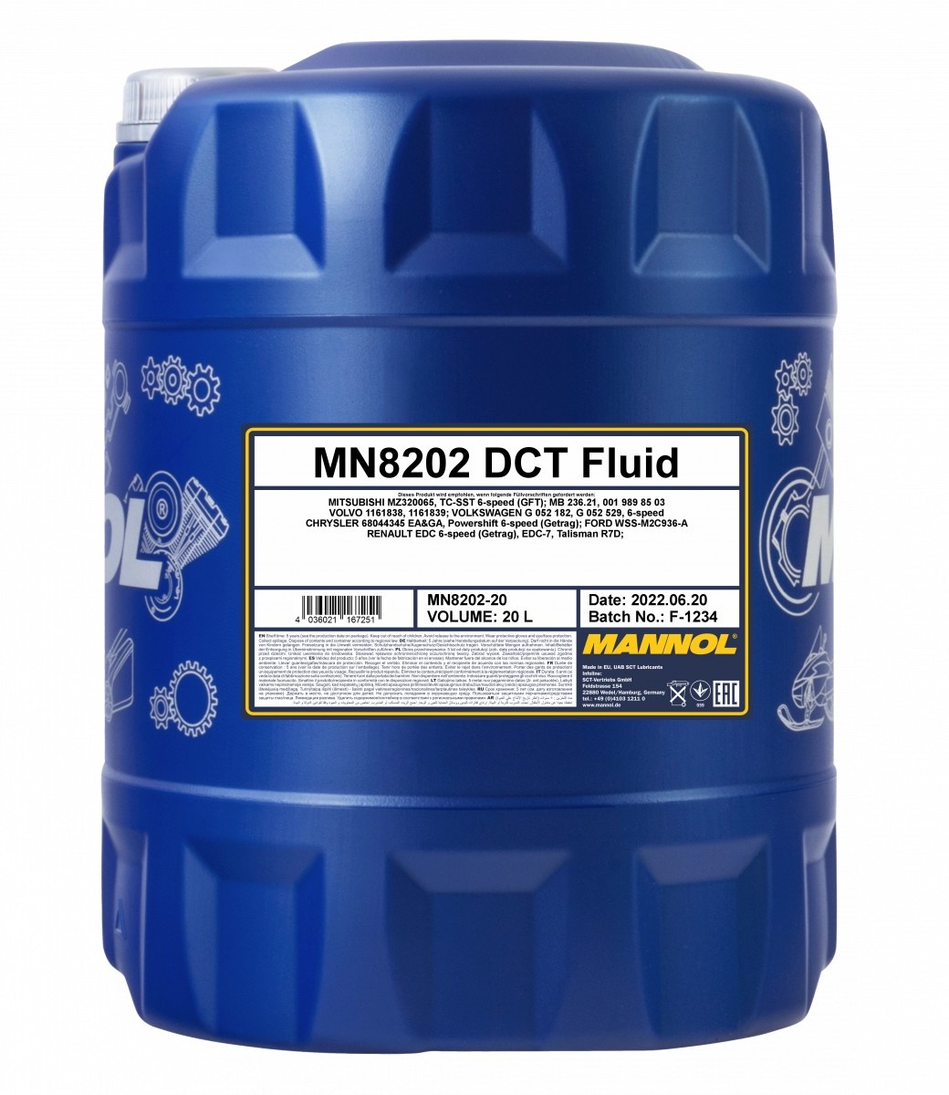 Трансмиссионное масло Mannol DCT Fluid 8202 20L