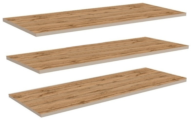 Un set de rafturi pentru dulap Sokme Francesca 4D Stejar Wotan/Alb