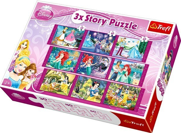 Puzzle Trefl 3in1 Disney Princess (90303)