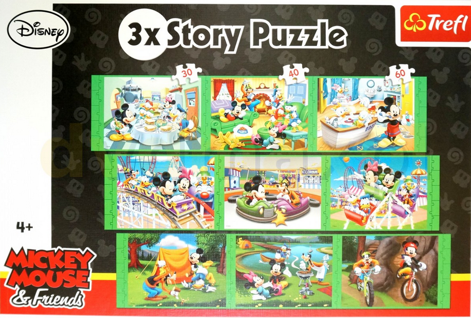 Puzzle Trefl 3in1 Disney Standard Characters (90301)
