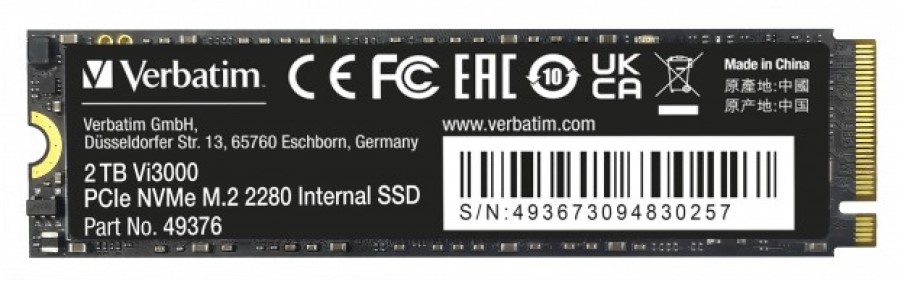 Solid State Drive (SSD) Verbatim Vi3000 2Tb (VI3000-2TB-49376)