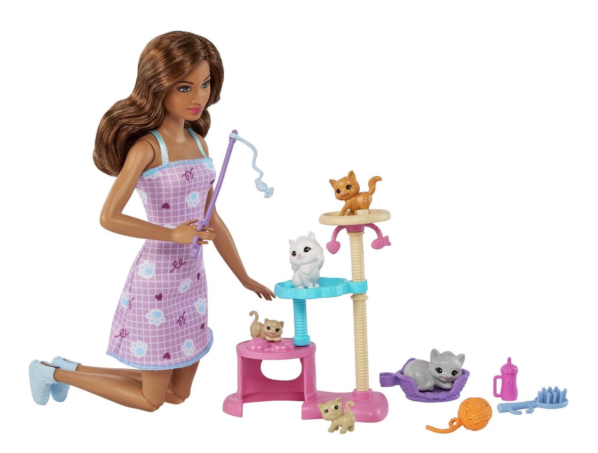 Păpușa Barbie Kitty Condo Doll And Pets With Accessories (HHB70)