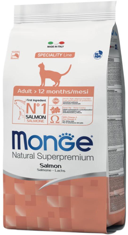 Hrană uscată pentru pisici Monge Superpremium Adult Salmone 1.5kg