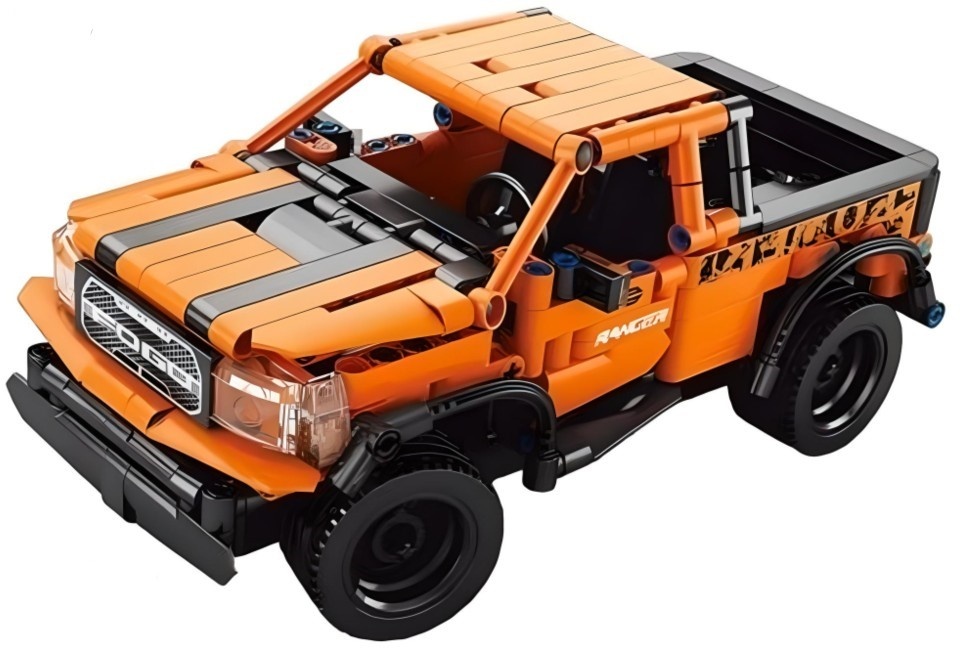 Радиоуправляемый конструктор Pingao Ford Raptor Orange 433pcs