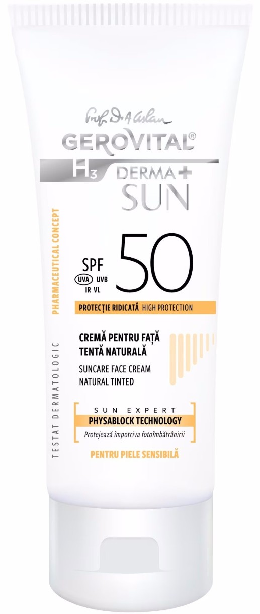 Cremă de protecție solară Gerovital Sun H3 Derma+ SPF50 50ml