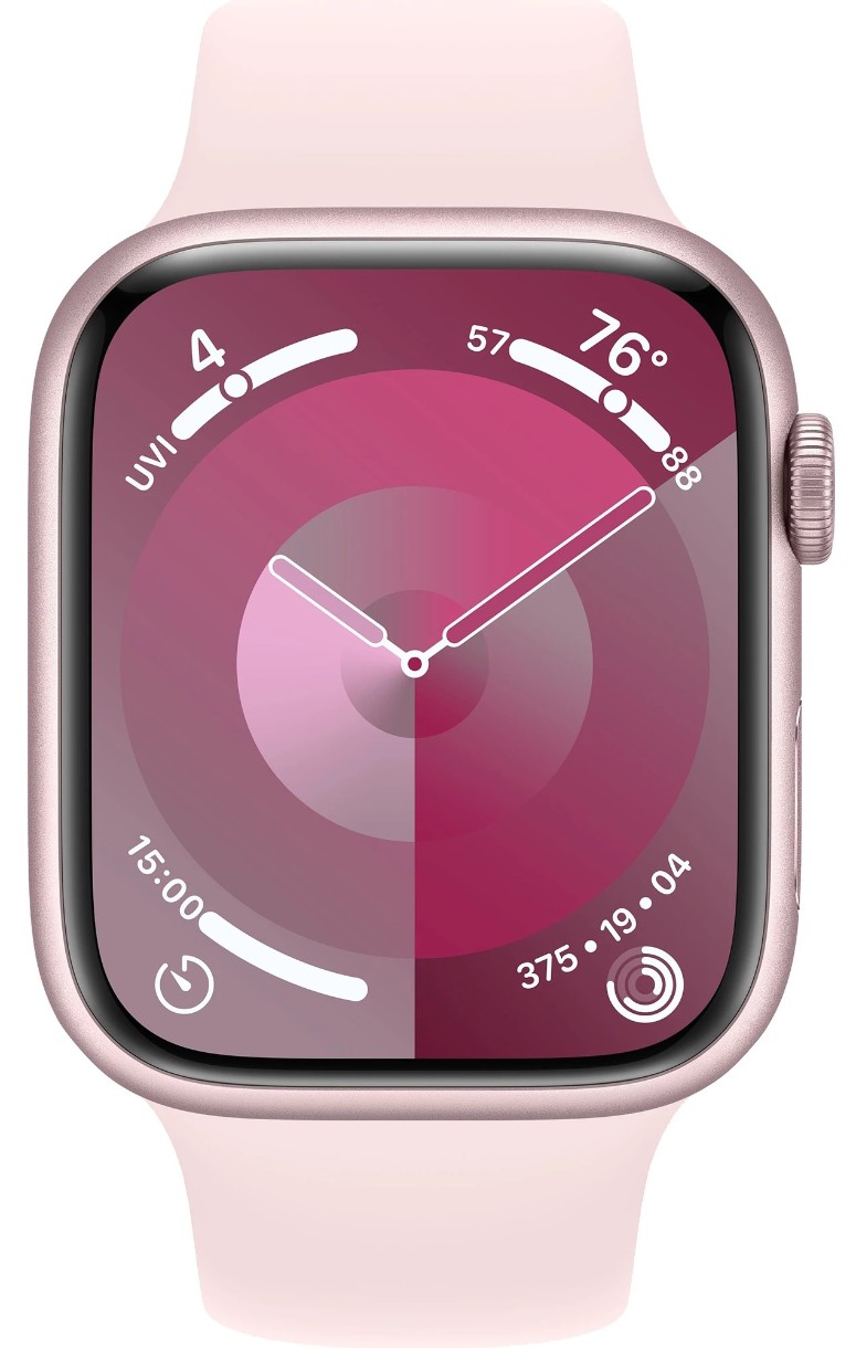 Смарт-часы Apple Watch Series 9 GPS 41mm Pink Aluminium Case with Light Pink Sport Band (MR933)