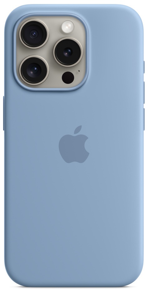 Husa de protecție Apple iPhone 15 Pro Silicone Case with MagSafe Winter Blue