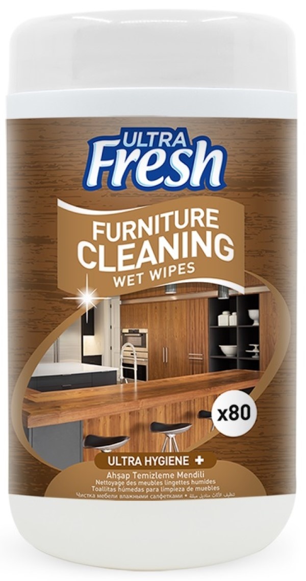Салфетка для уборки Ultra Fresh Furniture Cleaning Wet Wipes 80pcs