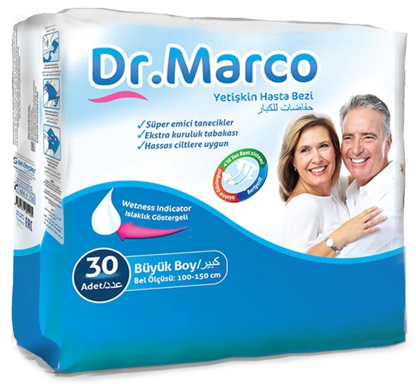 Подгузники для взрослых Dr. Marco Adult Diapers L 30pcs