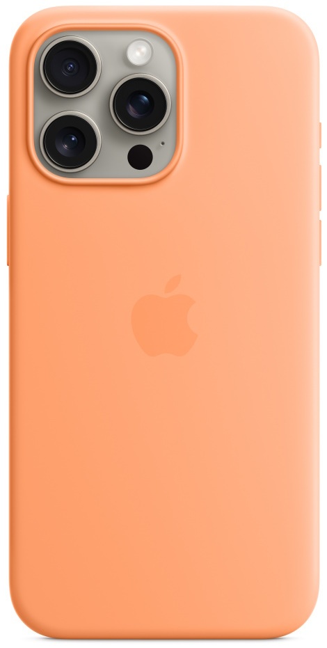Чехол Apple iPhone 15 Pro Silicone Case with MagSafe Orange Sorbet