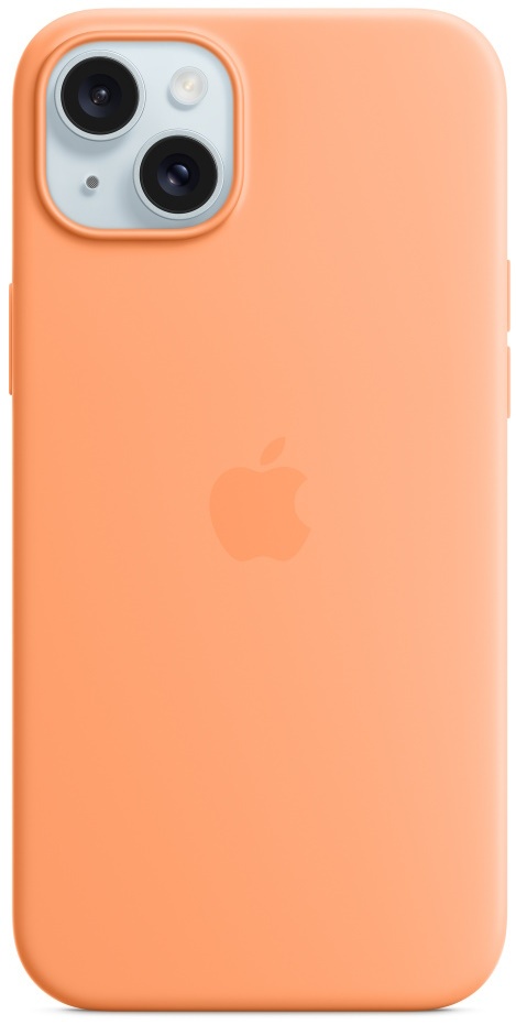 Чехол Apple iPhone 15 Silicone Case with MagSafe Orange Sorbet