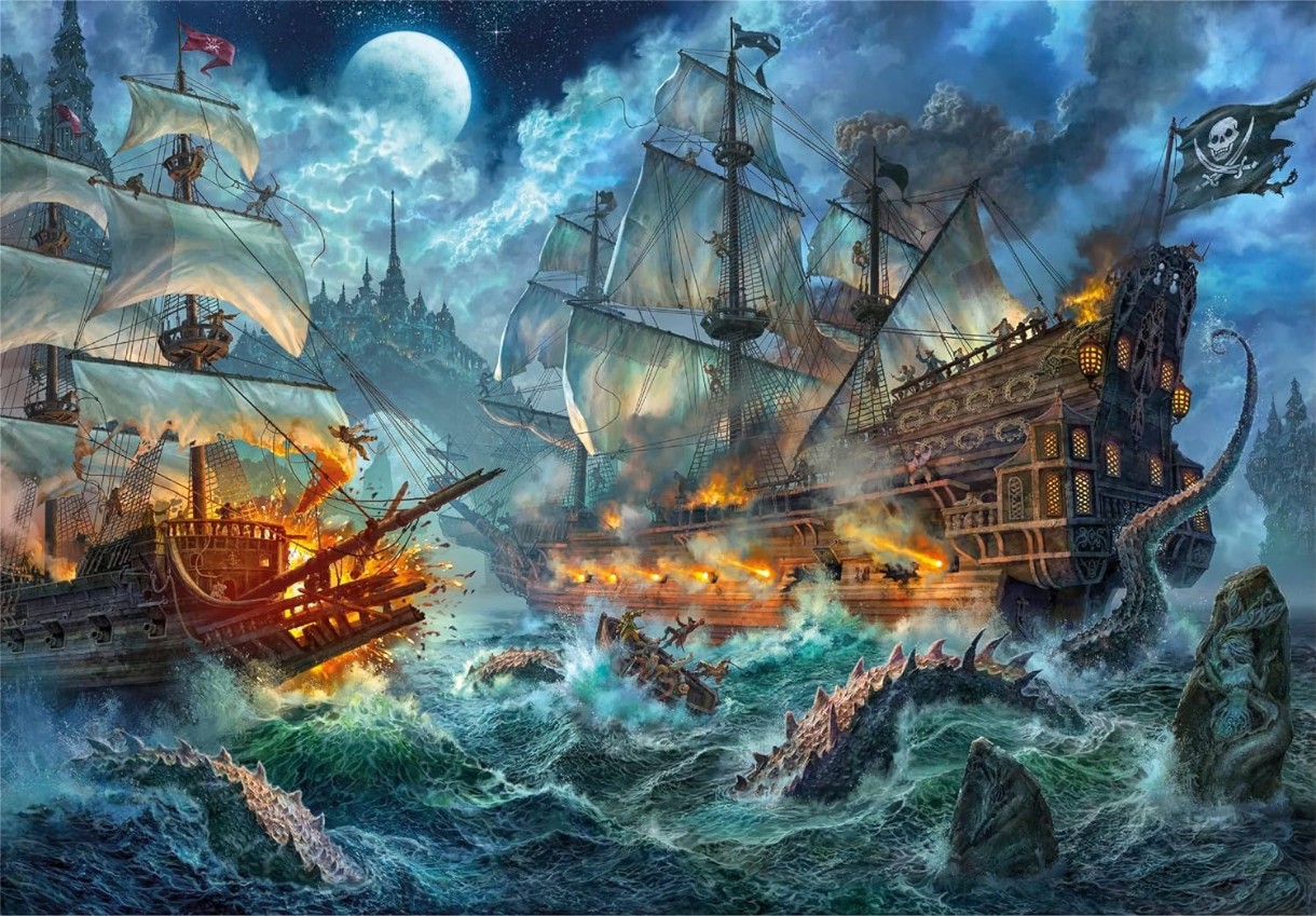 Puzzle Clementoni 1000 Pirates Battle (39777)