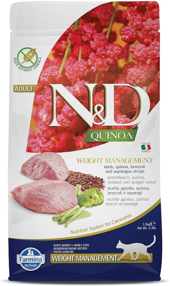 Hrană uscată pentru pisici Farmina N&D Quinoa Digestion Lamb Adult 1.5kg