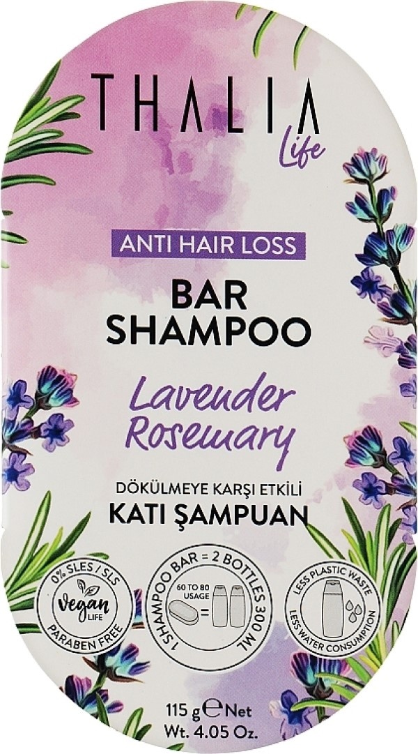 Șampon pentru păr Thalia Bar Shampoo Lavender & Rosemary 115g