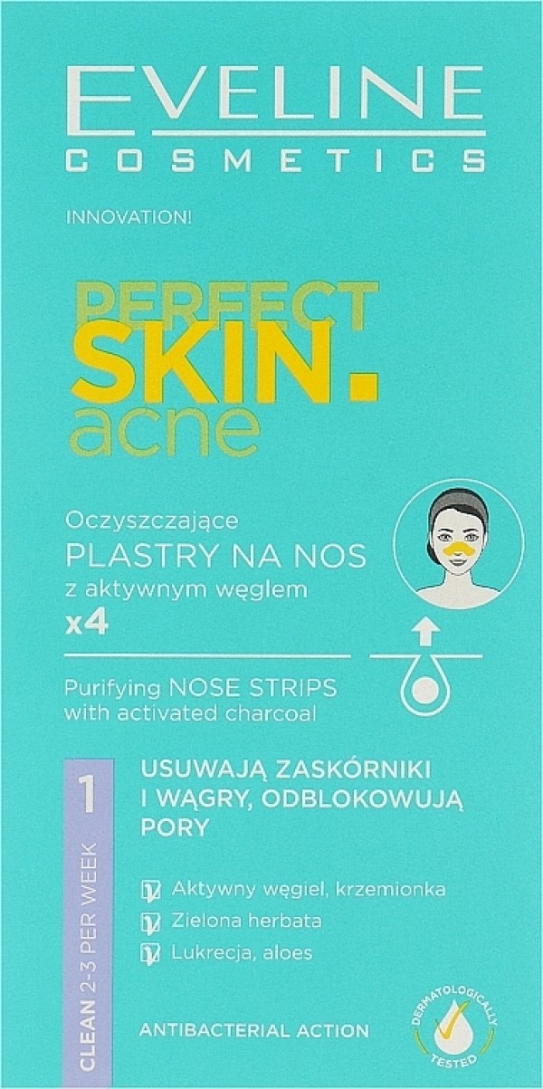 Очищающие полоски для носа Eveline Perfect Skin Acne 4pcs