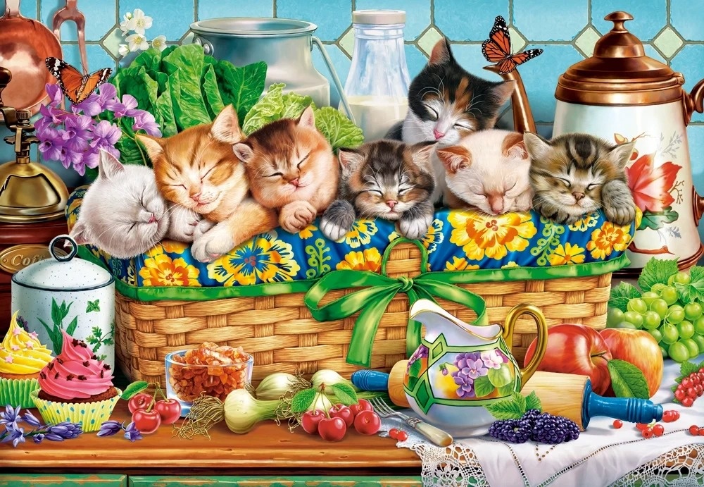 Puzzle Castorland 200 Napping Kittens (B-222278)