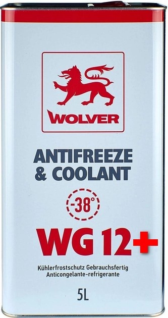 Антифриз Wolver AntiFreeze WG12+ Red 5L Metal