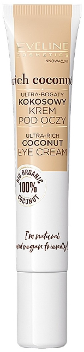 Cremă din jurul ochilor Eveline Rich Coconut Eye Cream 20ml
