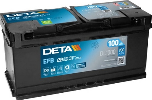 Автомобильный аккумулятор Deta DL1000 Micro-Hybrid EFB