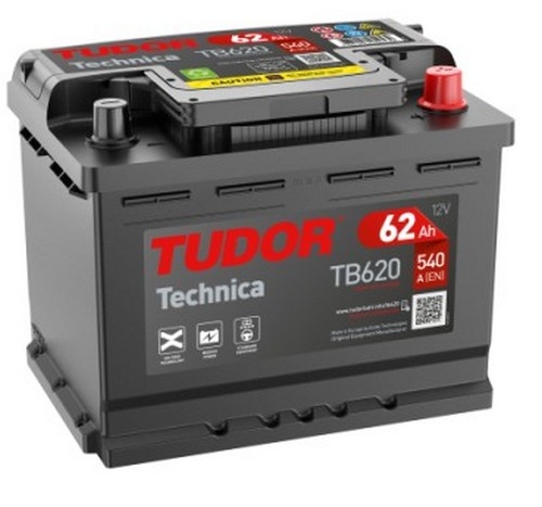 Автомобильный аккумулятор Tudor TB620 L02 62A/540Ah