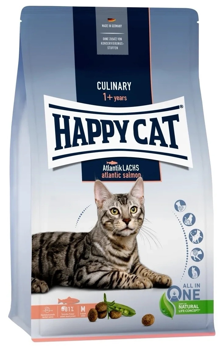 Hrană uscată pentru pisici Happy Cat Adult Culinary Atlantic Salmon 10kg