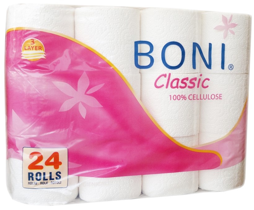 Туалетная бумага Boni Classic 3 plies 24 rolls