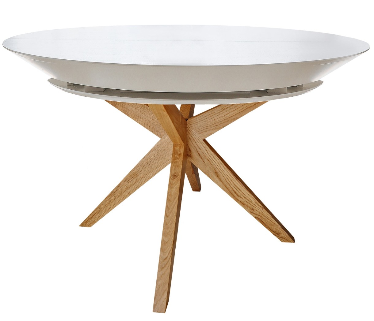 Обеденный стол Deco Nova Furnir Italian White+Wood Oak Legs