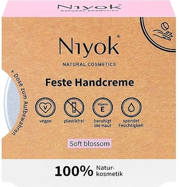 Cremă pentru mâini Niyok Solid Hand Cream Soft Blossom 50g