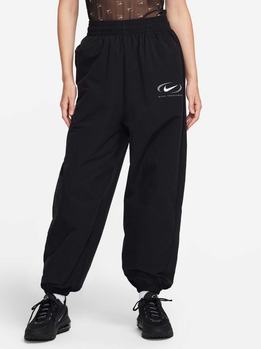 Pantaloni spotivi de dame Nike W Nsw Trend Jggr Wvn Swsh Black S