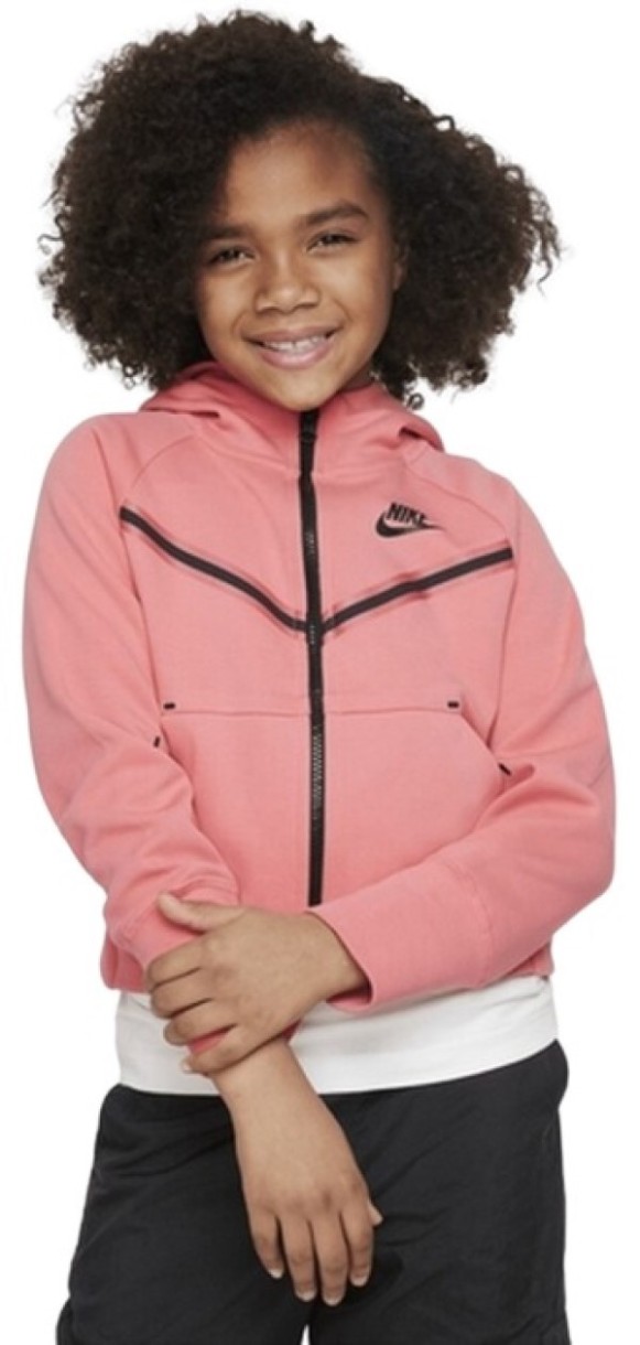 Детская толстовка Nike G Nsw Tch Flc Wr Hoodie Fz Pink M