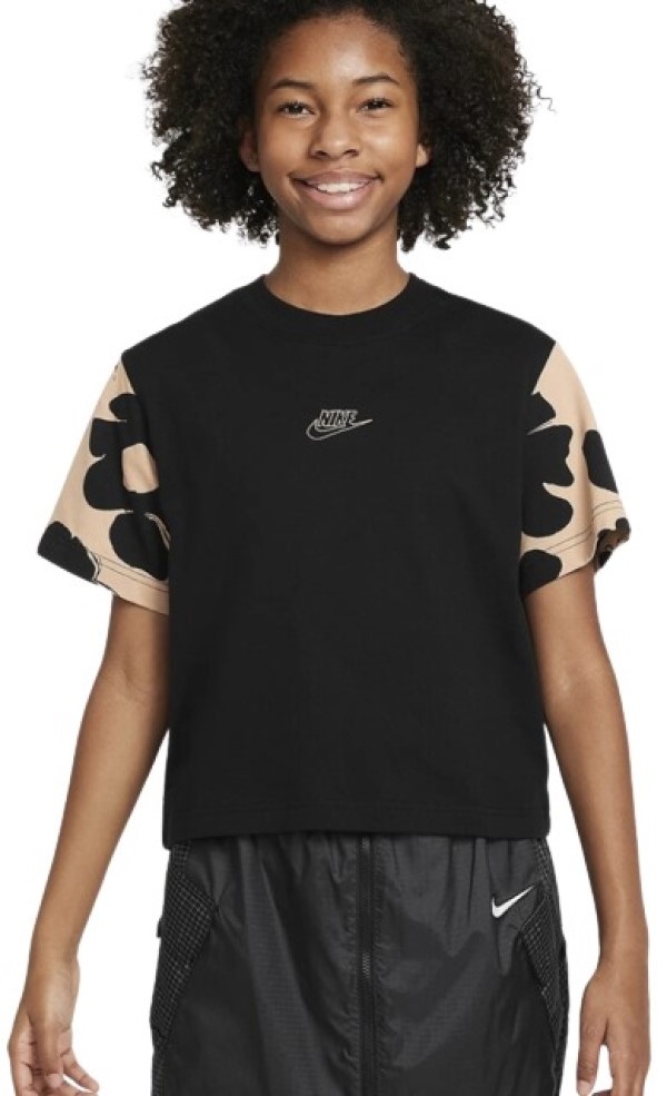 Детская футболка Nike G Nsw Tee Boxy Floral Black XL